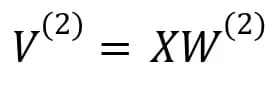 Calculated product of input matrix and second layer weight.